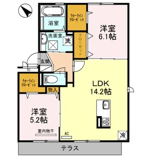 ルーチェ中百舌鳥【2階】の間取り