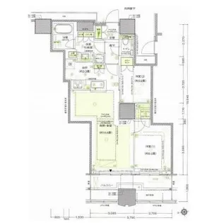 富久クロスコンフォートタワー【37階】の間取り