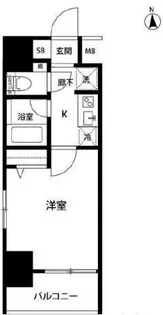 ルクレ錦糸町【3階】の間取り