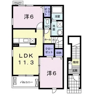 タルガC【2階】の間取り