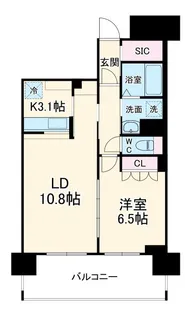 リーラ横浜川和町【9階】の間取り