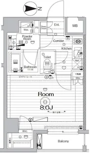 メイクスデザイン 住吉III【7階】の間取り