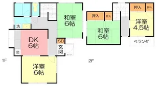 神奈川県小田原市中曽根【一戸建】の間取り
