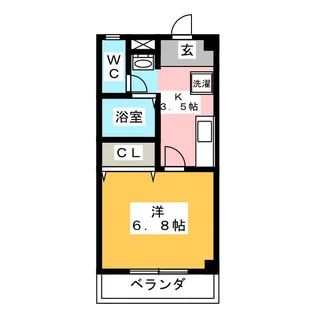 グリーンフィールド21【1階】の間取り