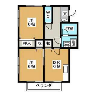 コンフォートパレス B棟【2階】の間取り