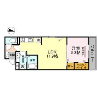 大阪府大阪市東住吉区東田辺2【アパート】の間取り