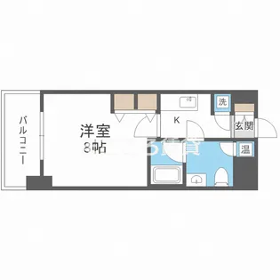 アプリーレ京町堀【3階】の間取り