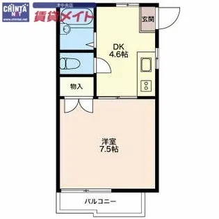 ベルハイツ【2階】の間取り