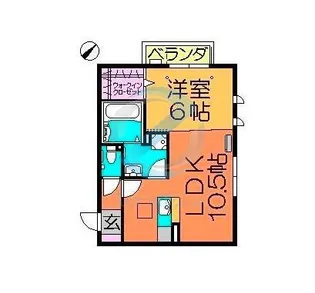 千葉県市川市福栄1【アパート】の間取り