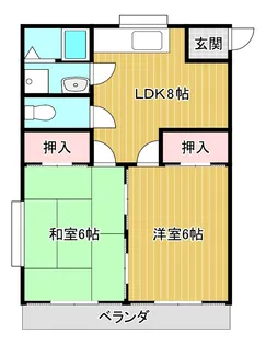 礒村二番館【2階】の間取り