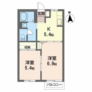 アーバンハイツT III【2階】の間取り