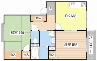 レーク・スリーゼ B棟【2階】の間取り