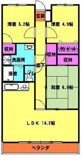 スカイコートあけぼの【2階】の間取り