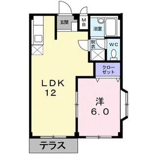 エルディム・山崎【1階】の間取り