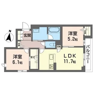 ルピア【3階】の間取り