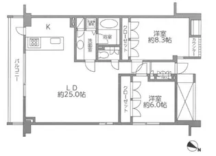 レジディア北新宿【2階】の間取り