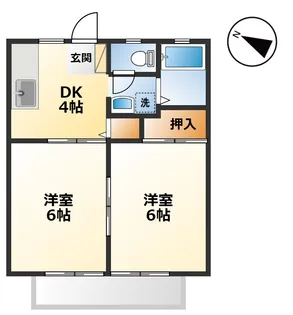 山田ハイツ【2階】の間取り
