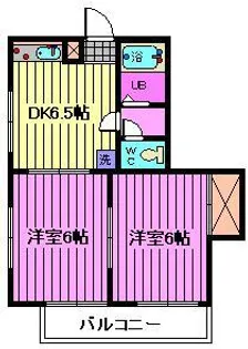 第二秋山コーポ【1階】の間取り