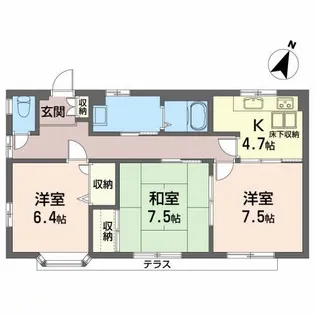 ルミエールヒルズ【1階】の間取り
