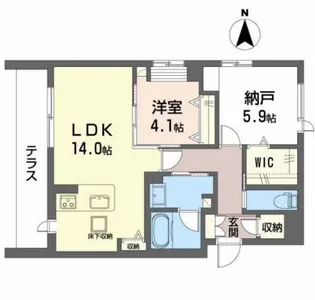 Light villa 江坂【1階】の間取り