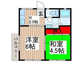 みどりハイツ【2階】の間取り
