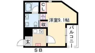 ecla金山【1階】の間取り