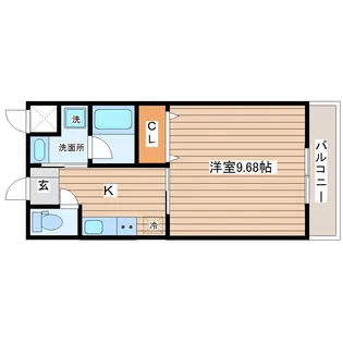 ハーモニー八乙女【3階】の間取り