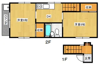 sannコーポ【2階】の間取り