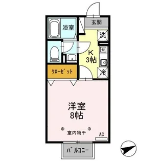 セジュール程島 I【2階】の間取り