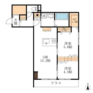 GENZ渡瀬 南館【1階】の間取り
