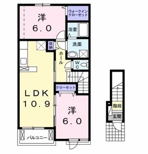 バーミィ クレマチス B【2階】の間取り