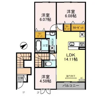 秀豊2号館【2階】の間取り
