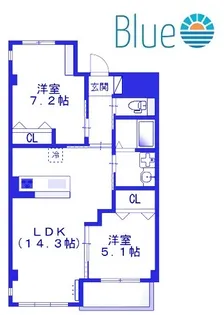 ブルーム東寺尾【3階】の間取り