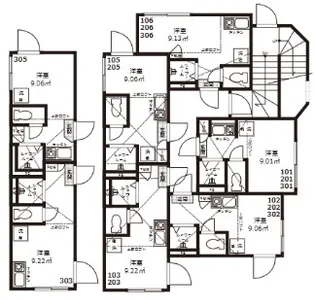 ルミナ池袋【2階】の間取り