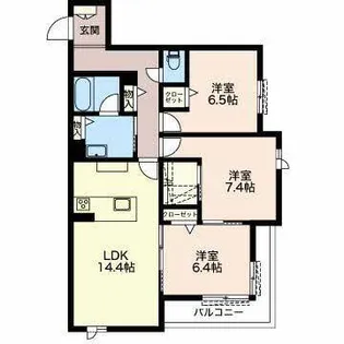 ルヴェール【1階】の間取り