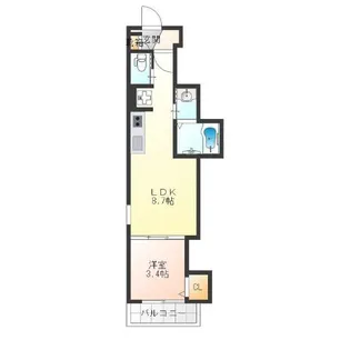 Buzz北加賀屋【1階】の間取り