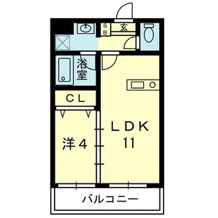 ベルデコート長嶺【3階】の間取り