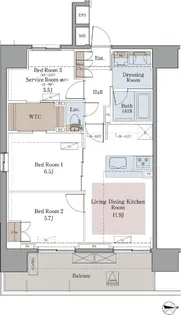 ラグゼナ八王子寺町【6階】の間取り