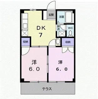 グリーンヒル坂本【1階】の間取り