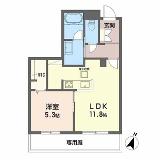 Balloonflower North【1階】の間取り