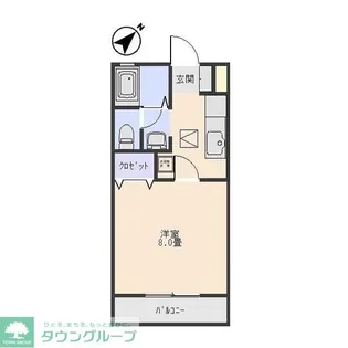 コーポフジA【1階】の間取り