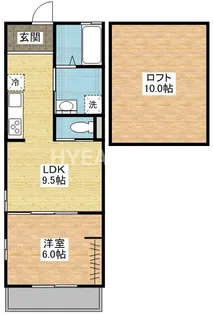 ハイツタカシマ町名【2階】の間取り