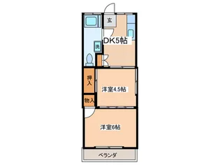 坂の上ハイツ【2階】の間取り