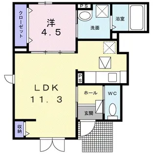 リベラルB【1階】の間取り