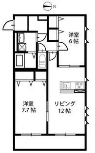 FLEX川口IIEAST【2階】の間取り