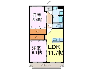 エスポワール木村II【3階】の間取り