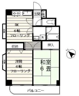 スカイコート石川【3階】の間取り