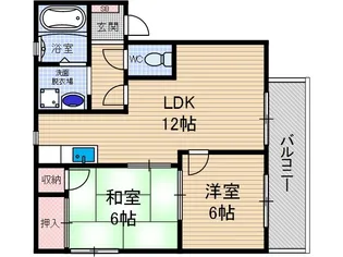 ラクシュミー鳥飼H棟【1階】の間取り
