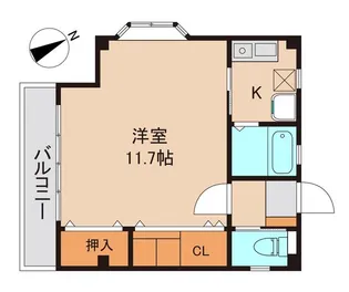 サンシャインハイツ【2階】の間取り