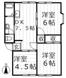 メゾン有明 A【1階】の間取り